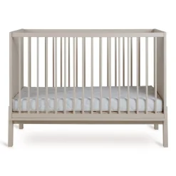 Chambre duo lit bébé 60x120 cm ashi argile+commode 3 tiroirs avec plan à langer