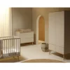 Chambre duo lit bébé 60x120 cm + commode avec plan à langer flow argile & oak