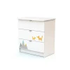 Chambre duo lit bébé 60x120 cm et commode à langer webaby renard gris