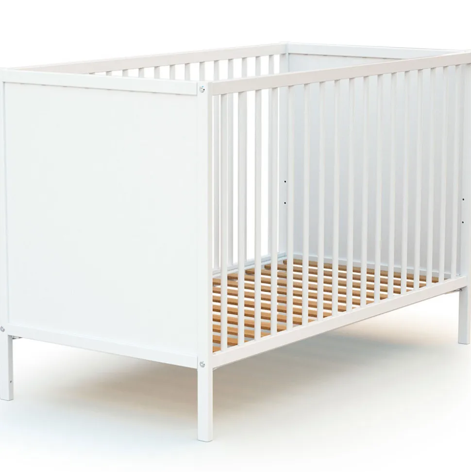 Chambre duo lit bébé 60x120 cm et commode à langer webaby blanc