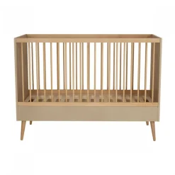 Chambre duo lit bébé 70x140 cm évolutif en lit enfant + commode avec plan à langer cocoon latte