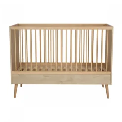 Chambre duo lit bébé 70x140 cm évolutif en lit enfant + commode avec plan à langer cocoon natural oak
