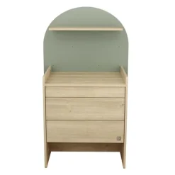 Chambre duo lit bebe 120x60 chambre duo arche lit transformable + commode/bureau saugeen 90x190 - coloris sauge arche+commode a langer evolutive en bu