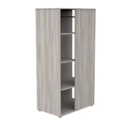 Chambre duo lit combiné évolutif et armoire chêne silex