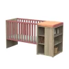 Chambre duo lit combiné évolutif 60x120 + armoire nova rose canyon