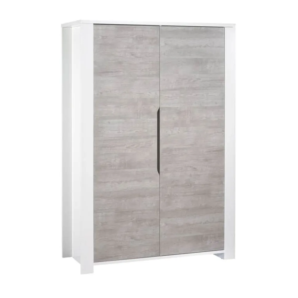 Chambre duo lit combiné évolutif + armoire loft bois