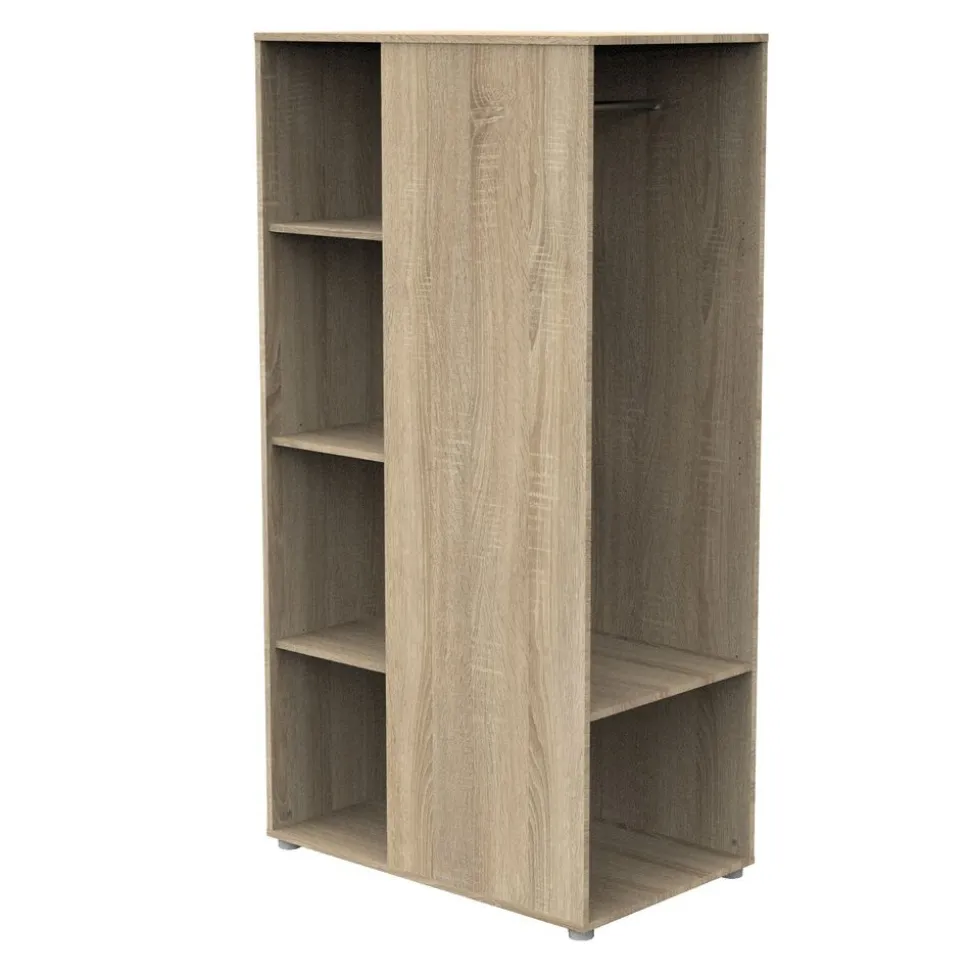 Chambre duo lit combiné évolutif et armoire chêne doré
