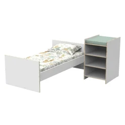 Chambre duo lit combiné évolutif et armoire first