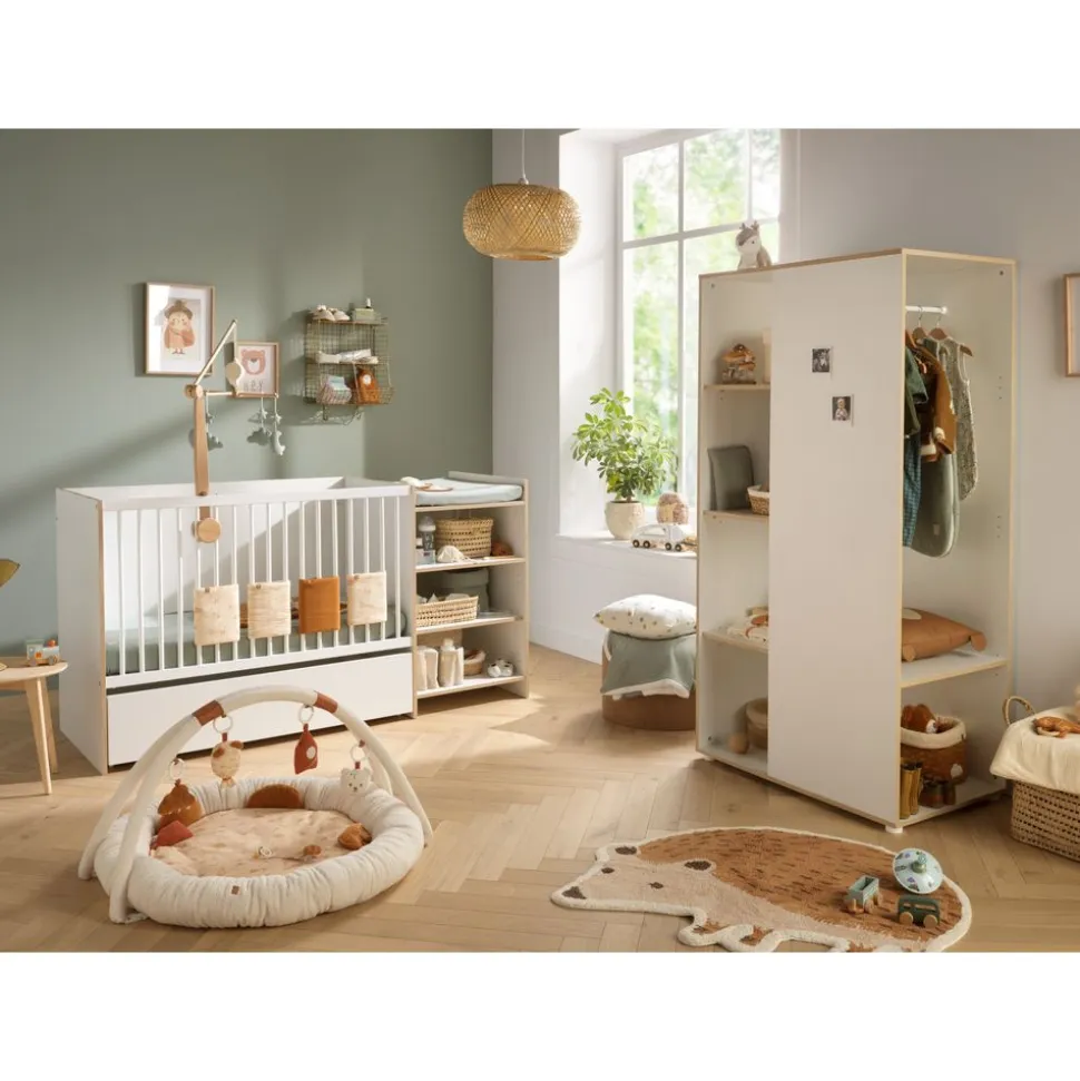 Chambre duo lit combiné évolutif et armoire first