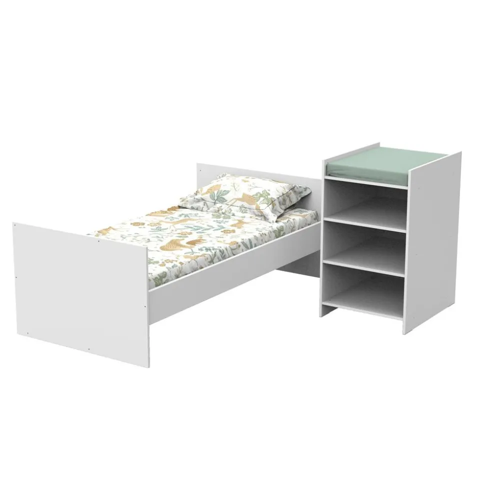 Chambre duo lit combiné évolutif et armoire first