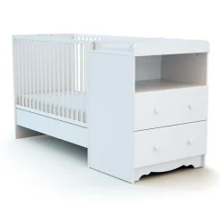 Chambre duo lit combiné 60x120 cm marelle blanc