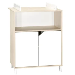 Chambre duo lit + commode scandi naturel