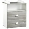Chambre duo lit + commode smile chêne silex