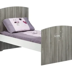 Chambre duo lit little big bed + commode smile chêne silex