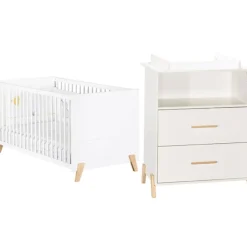 Chambre duo lit little big bed + commode joy naturel
