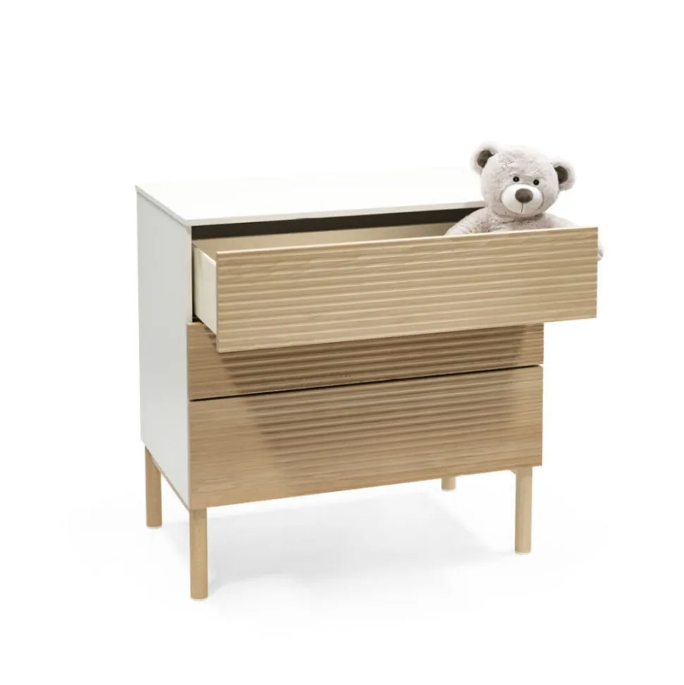 Chambre duo lit sleepi natural + commode sleepi natural