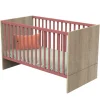 Chambre duo lit 70x140 + commode nova rose canyon