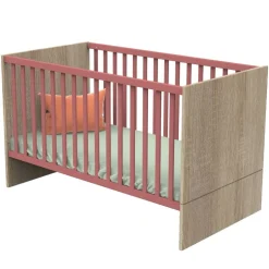Chambre duo lit 70x140 + commode nova rose canyon