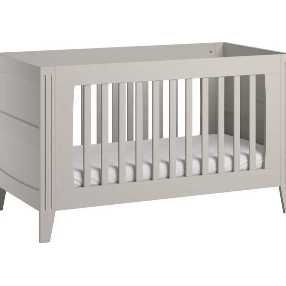 Chambre duo lit 70x140 + commode sable beige - collection milenne