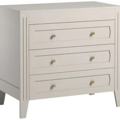 Chambre duo lit 70x140 + commode sable beige - collection milenne