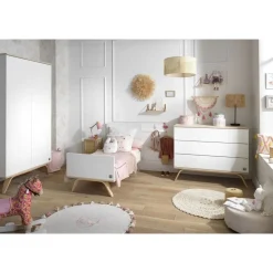 Chambre duo lit 70x140 + commode serena