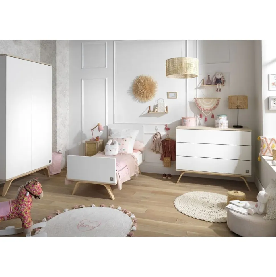 Chambre duo lit 70x140 + commode serena