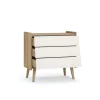 Chambre duo vintage fresh beige lit 60x120 cm + commode