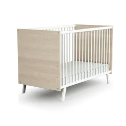 Chambre trio carnaval lit + armoire + meuble à langer blanc et bouleau