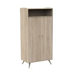 Chambre trio lit bébé 70x140 + armoire + commode access bois