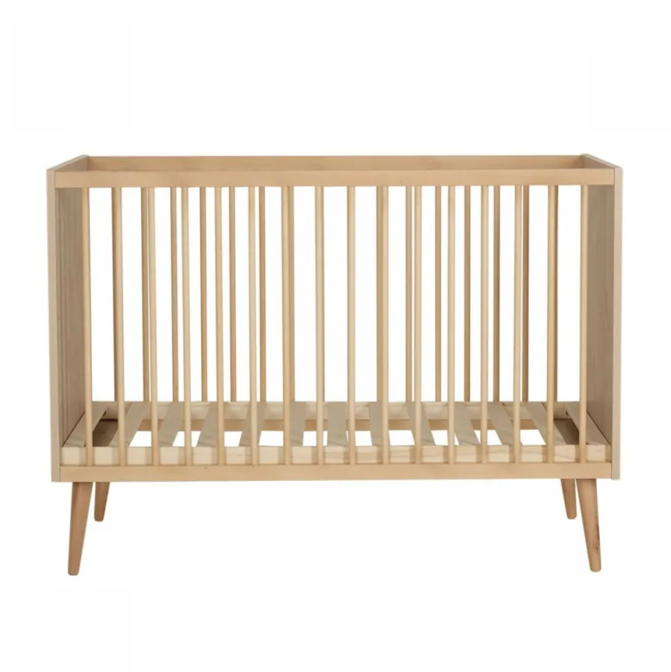 Chambre trio lit bébé 60x120 cm + armoire + commode avec plan à langer cocoon natural oak