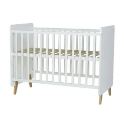 Chambre trio lit bébé 60x120 cm + armoire xl + commode avec plan à langer cocoon latte