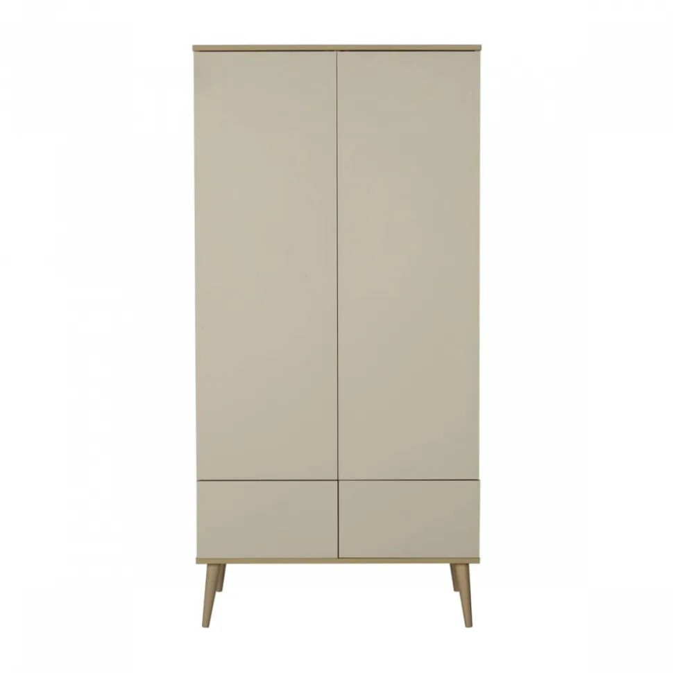 Chambre trio lit bébé 60x120 cm + armoire + commode avec plan à langer flow argile & oak
