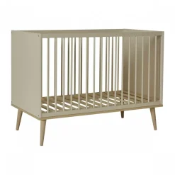 Chambre trio lit bébé 60x120 cm + armoire + commode avec plan à langer flow argile & oak
