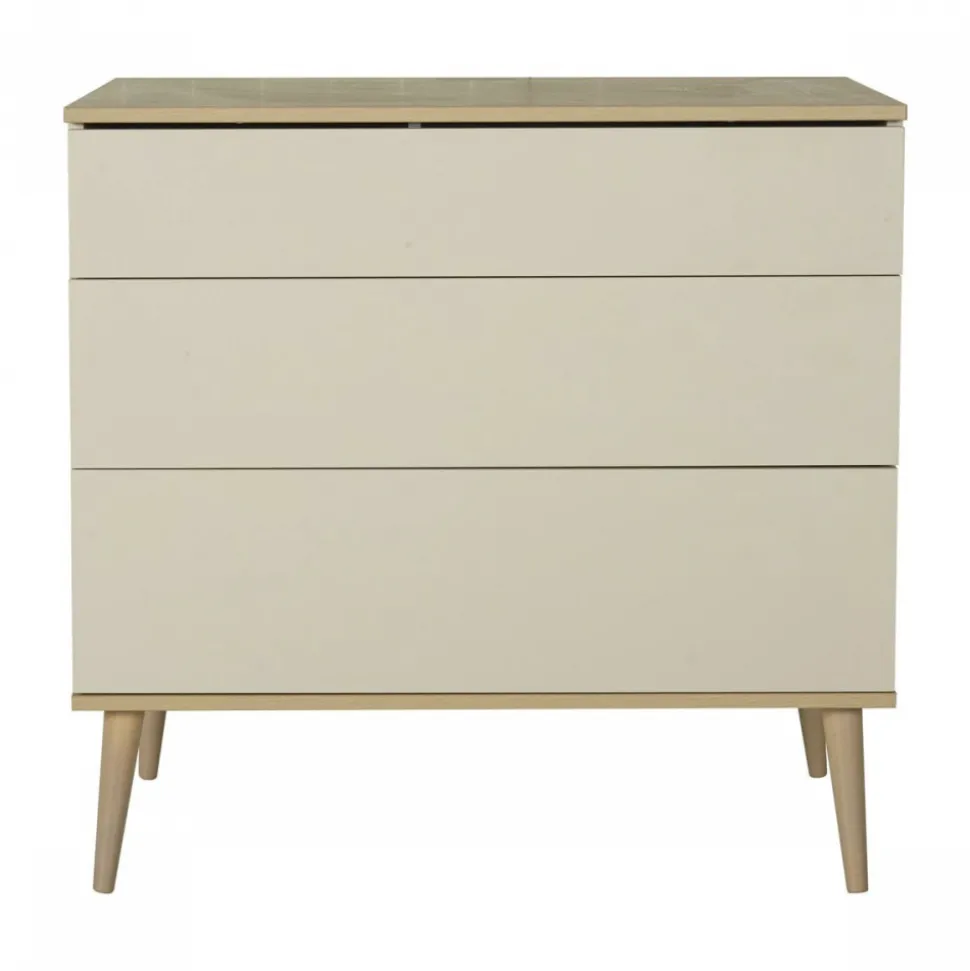 Chambre trio lit bébé 60x120 cm + armoire + commode avec plan à langer flow argile & oak