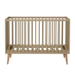 Chambre trio lit bébé 60x120 cm + armoire + commode avec plan à langer cocoon latte