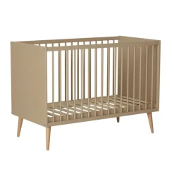 Chambre trio lit bébé 60x120 cm + armoire + commode avec plan à langer cocoon latte