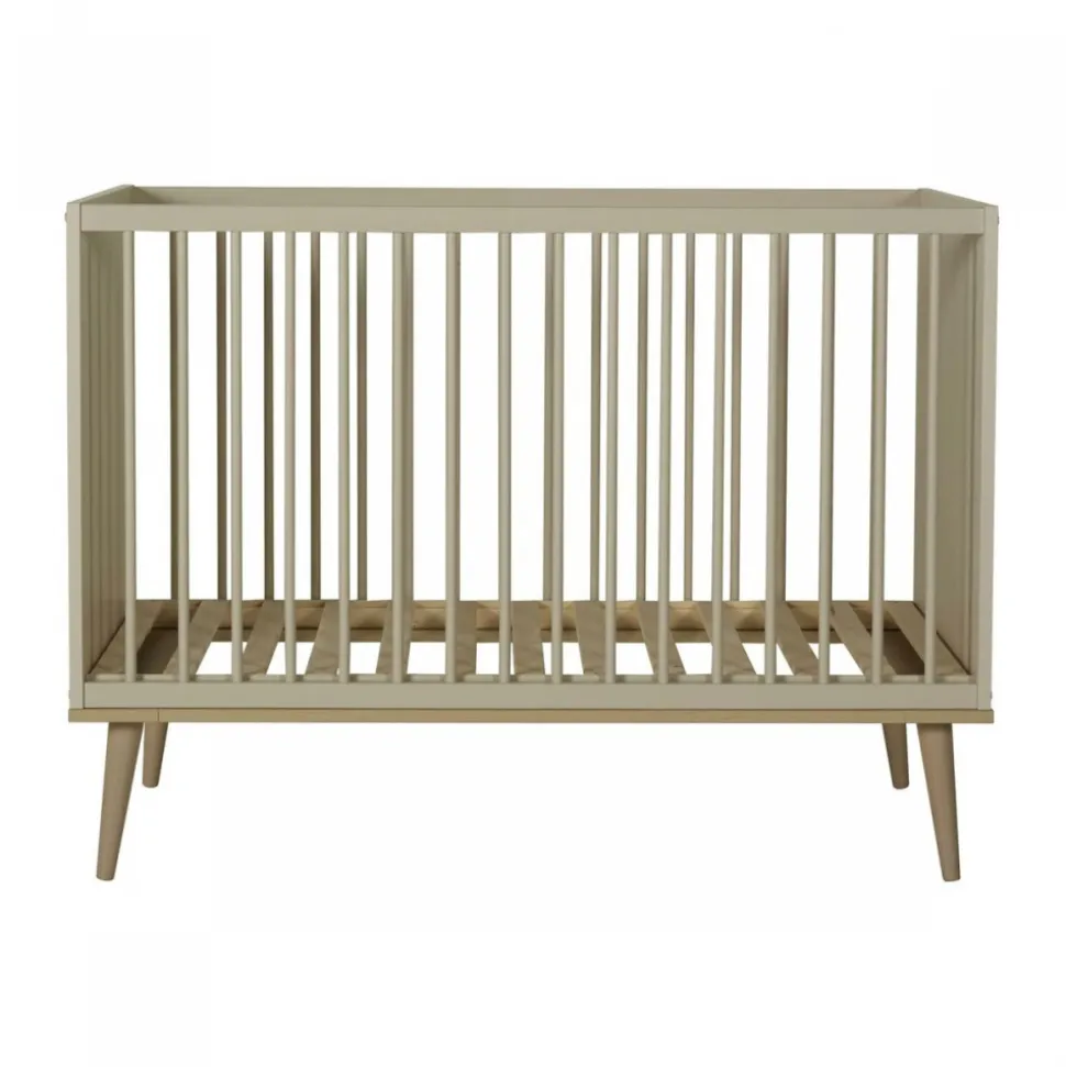 Chambre trio lit bébé 60x120 cm + armoire xl + commode avec plan à langer flow argile & oak
