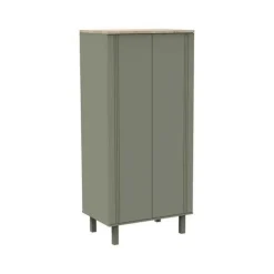 Chambre trio lit bébé 70x140 cm + armoire + commode eleonore kaki
