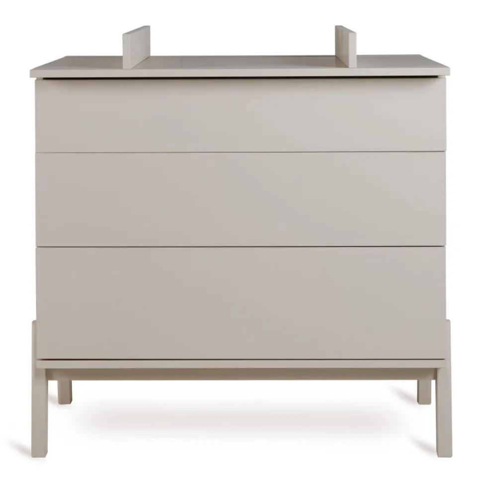 Chambre trio lit bébé 60x120 cm ashi argile+commode 3 tiroirs ashi argile avec plan à langer+armoire 2 portes ashi argile
