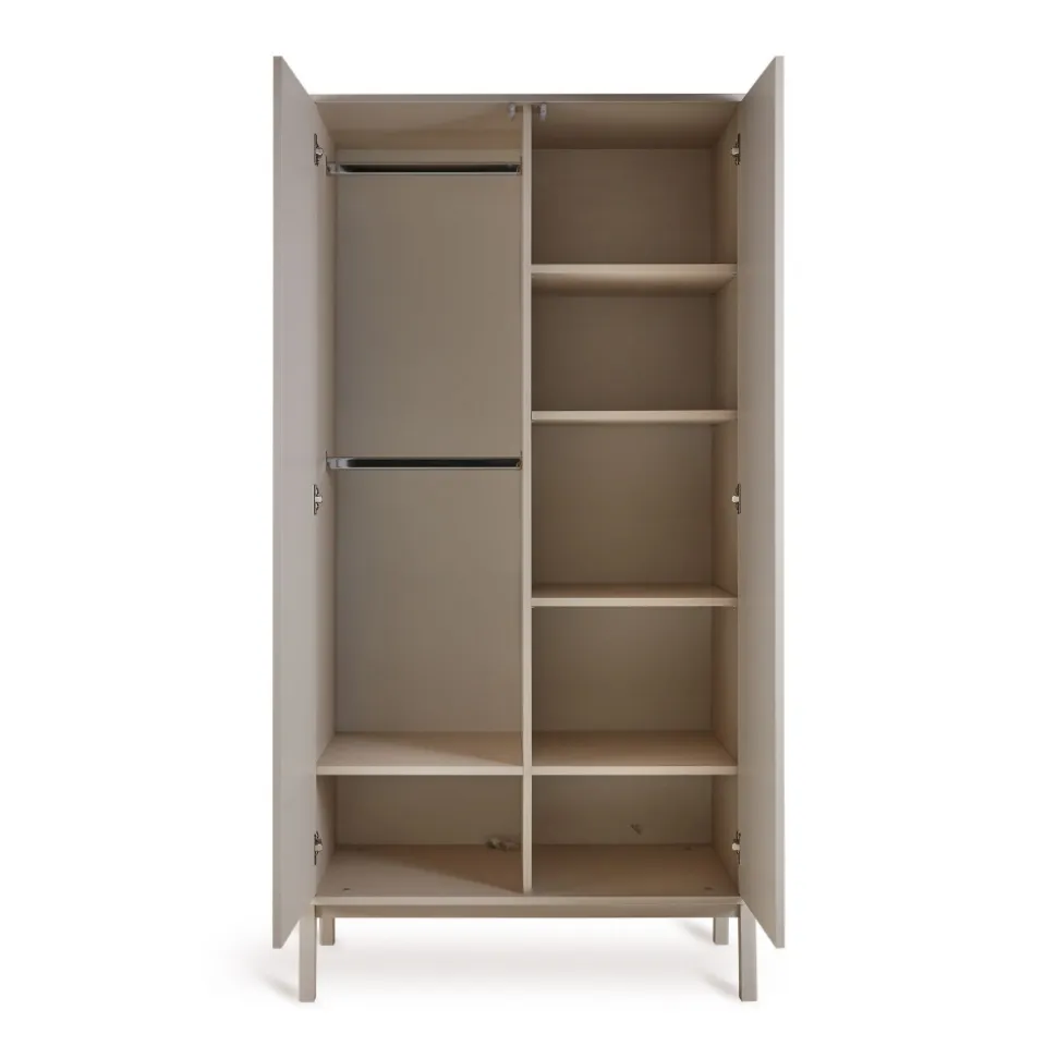 Chambre trio lit bébé 60x120 cm ashi argile+commode 3 tiroirs ashi argile avec plan à langer+armoire 2 portes ashi argile