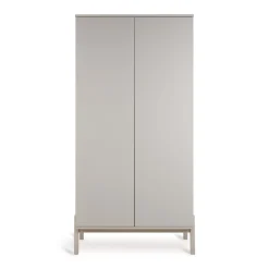 Chambre trio lit bébé 70x140 cm ashi argile+commode 3 tiroirs avec plan à langer+armoire 2 portes