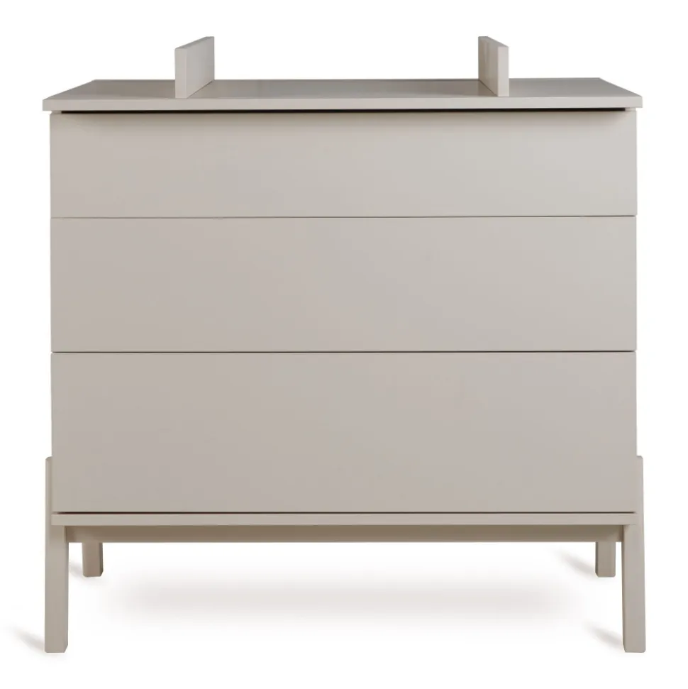 Chambre trio lit bébé 60x120 cm ashi argile+commode 3 tiroirs ashi argile avec plan à langer+armoire 3 portes ashi argile