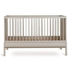 Chambre trio lit bébé 70x140 cm ashi argile + commode 3 tiroirs avec plan à langer + armoire 3 portes