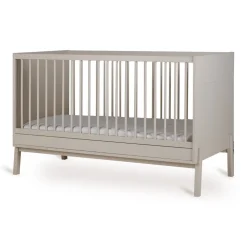 Chambre trio lit bébé 70x140 cm ashi argile + commode 3 tiroirs avec plan à langer + armoire 3 portes