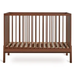 Chambre trio lit bébé 60x120 cm ashi chataignier+commode 3 tiroirs ashi chataignier avec plan à langer+armoire 2 portes ashi chataignier