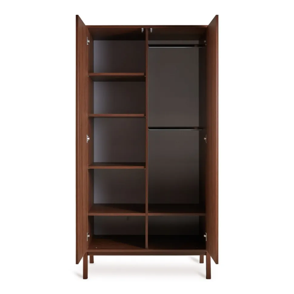 Chambre trio lit bébé 60x120 cm ashi chataignier+commode 3 tiroirs ashi chataignier avec plan à langer+armoire 2 portes ashi chataignier