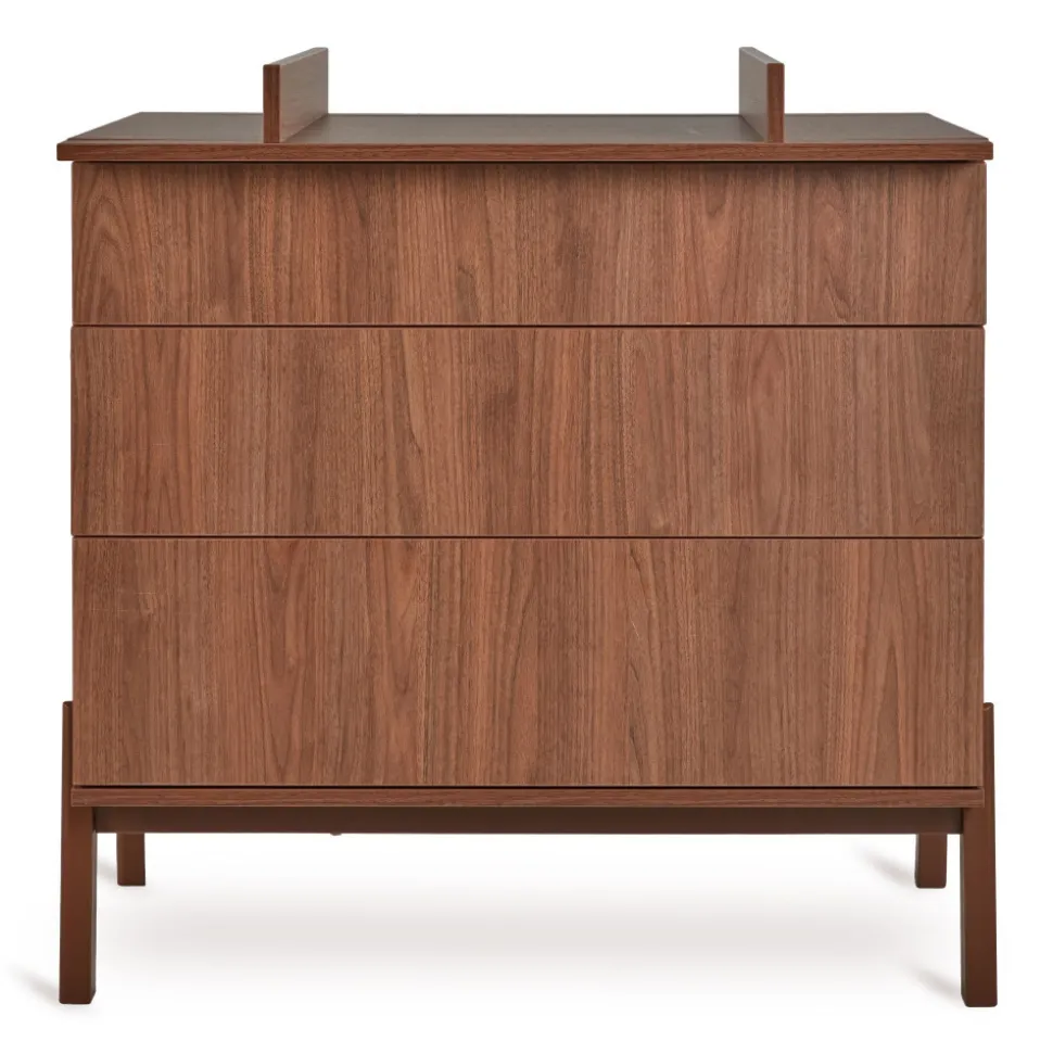 Chambre trio lit bébé 70x140cm ashi chataignier+commode 3 tiroirs avec plan à langer+armoire 2 portes