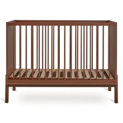 Chambre trio lit bébé 60x120 cm ashi chataignier+commode 3 tiroirs ashi chataignier avec plan à langer+armoire 3 portes ashi chataignier