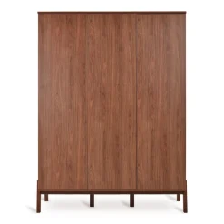 Chambre trio lit bébé 60x120 cm ashi chataignier+commode 3 tiroirs ashi chataignier avec plan à langer+armoire 3 portes ashi chataignier