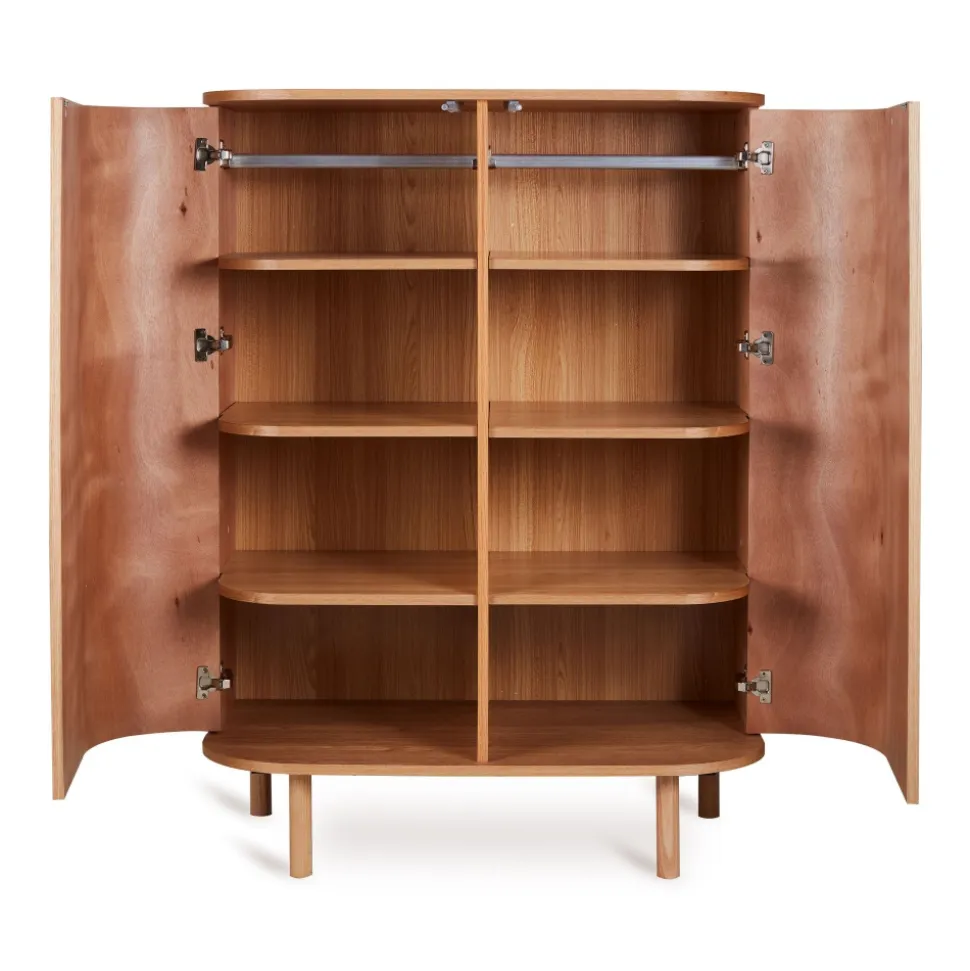 Chambre trio lit bébé 70x140 cm évolutif en canapé yume natural ash + commode 2 portes yume naturel ash wood avec plan à langer+ armoire 2 portes yume